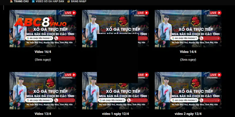 Theo dõi video xổ gà hấp dẫn hoàn toàn miễn phí