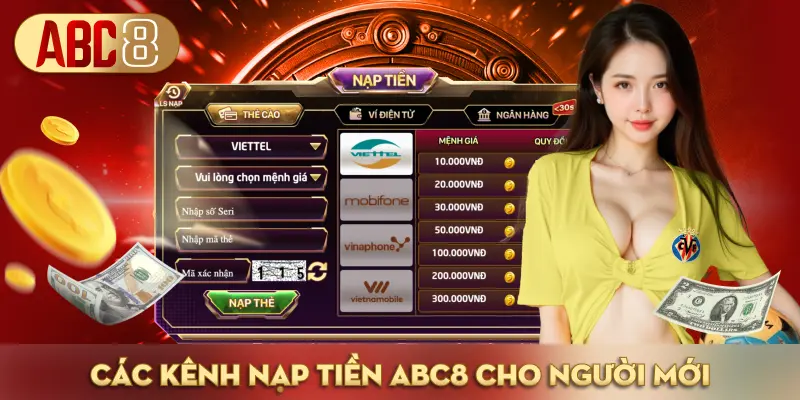 Chi tiết cách thực hiện giao dịch nạp tiền ABC8 đến khách hàng